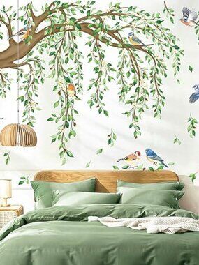 Botanical Wildflower Wall Decals Peel Stick Floral Wall Stickers Bedroom Decor